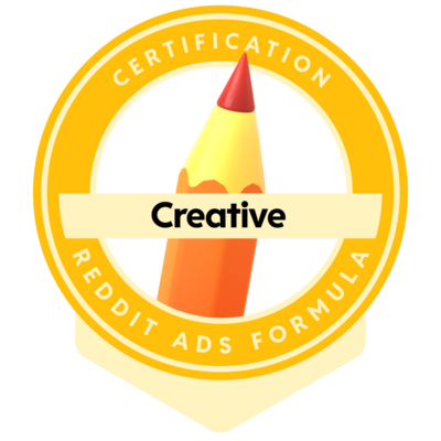 Reddit Ads Formula Creative Certification Badge for Greg Lichtensteiner